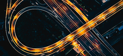 Transportation, aerial view of freeway